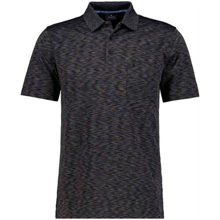 Ragman Polo Soft Knit Space Dye Fantasy Donker Grijs Melange / male