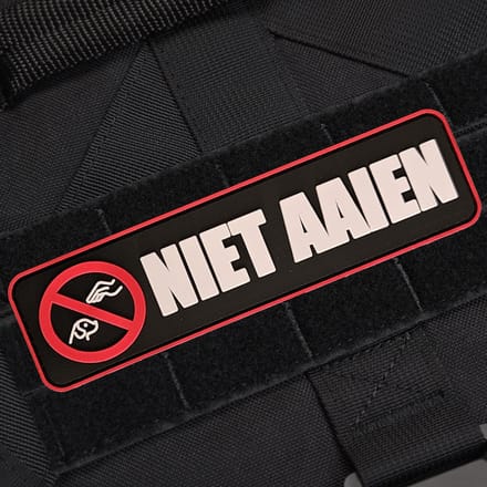 Always Prepared® Niet aaien patch groot klittenband - 2 stuks - Geschikt voor hondentuigen