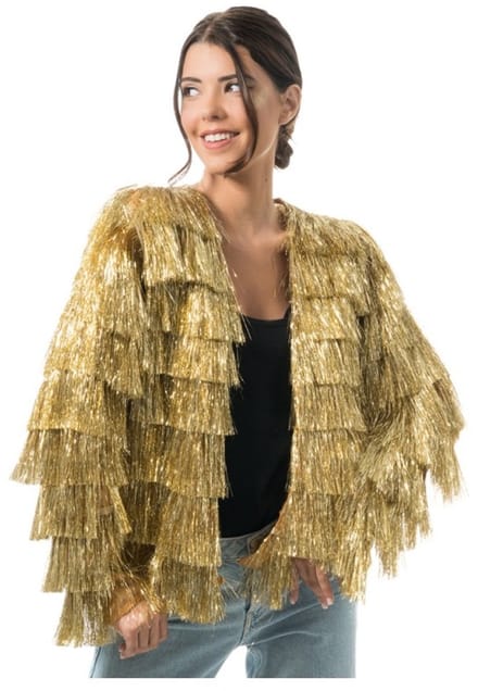 Gouden Tinsel Festival Jas Dames - Maat L