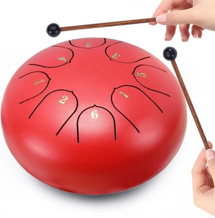 Regentrommel Tuin - Chakra Trommel - Muziek Maken - 8 Noten - 155 cm - Rood
