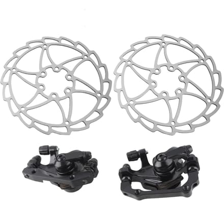 Mountainbike RVS Schijfrem Klauw Set Universeel Fietsaccessoirezwart white