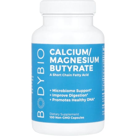 BodyBio, Calcium/Magnesium Butyraat, Non-GMO, 100 Capsules