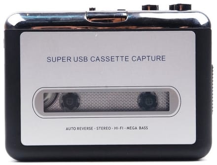 Cassettespeler - walkman - Cassettespeler - Zilverkleurige draagbare cassettespeler - 8*3*11,3 cm