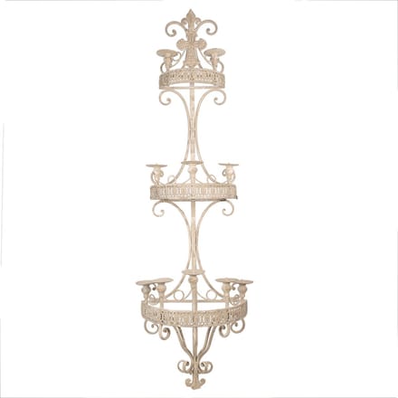 Clayre & Eef Kandelaar 44x19x143 cm Beige Metaal
