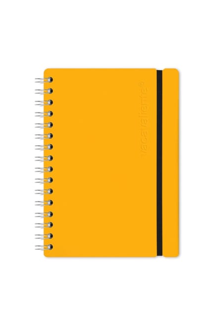 Vacavaliente - Studio Notitieboek A5 - Gerecycled Leer - Geel