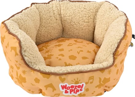 Woezel & Pip slaapmand rond geel 40cm