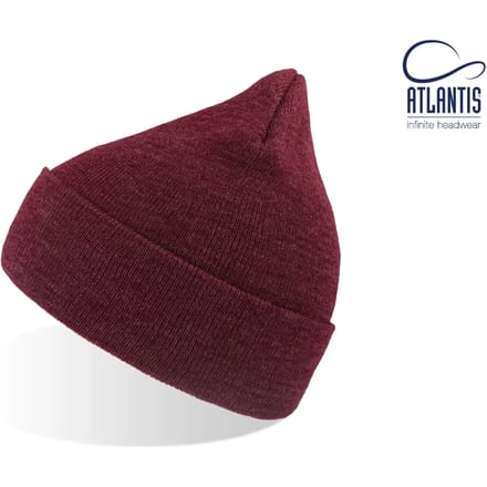 Atlantis Headwear - Wind Beanie - Burgundy Melange - One Size
