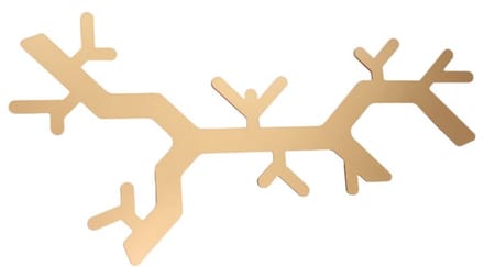 Gamet WS10 Serie - Wandhaak - Geometrisch Takontwerp - Gouden Afwerking