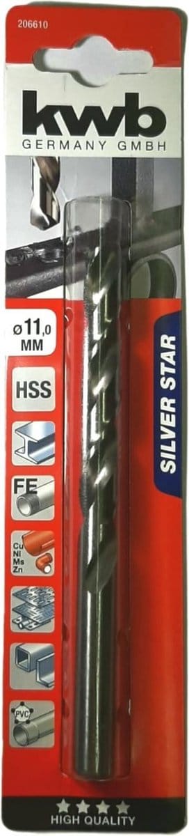 KWB HSS Silverstar Metaalboor op Kaart - 11 mm