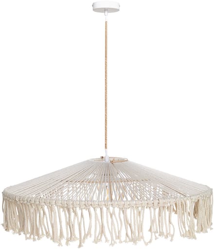 AKOBO - Hanglamp - Lichtbeige - Papier Touw