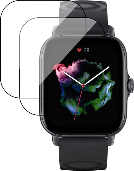 Screenprotector geschikt voor Amazfit GTS 3 - Flexibele Full Screen Protector - 2 Stuks
