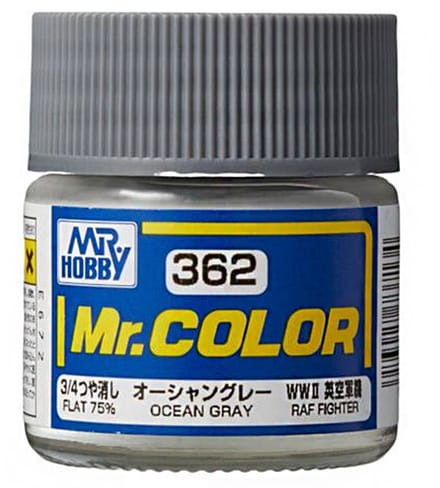Gunze Mr. Hobby C-362 - Mr. Color 10 ml Ocean Grey(75% Flat) - Lacquer Modelbouwverf