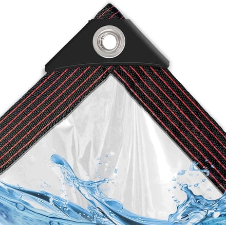 Transparant Afdekzeil - Waterdicht Dekzeil - Buitenbescherming - 80% Transparant - 3x4m - Transparant