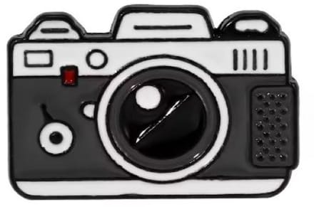 Pin Broche - enamel pin - kledingspeld - Camera zwart