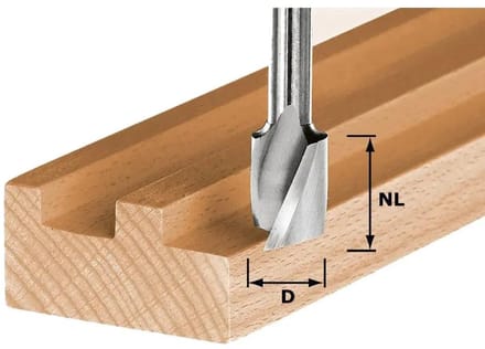 Festool 490950 Groeffrees Lengte 57 mm Afmeting, Ø 18 mm Werklengte 25 mm Schachtdiameter 8 mm