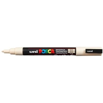 Posca marker met conische punt schrijfdikte fijn beige