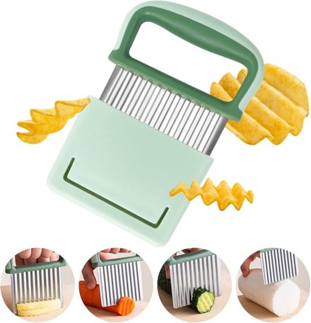 Redamancy Golf Snijder - Golfmes met Beschermhoes - RVS Golf Cutter voor Aardappelchips, Fruit en Groenten