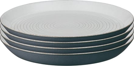 Denby | Impression Charcoal Spiral Dinerbord set van 4 - Bord