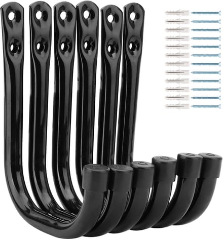Dailygoody - Garage Hooks - Heavy Duty Opslaghaken - 6 Stuks - 10.5