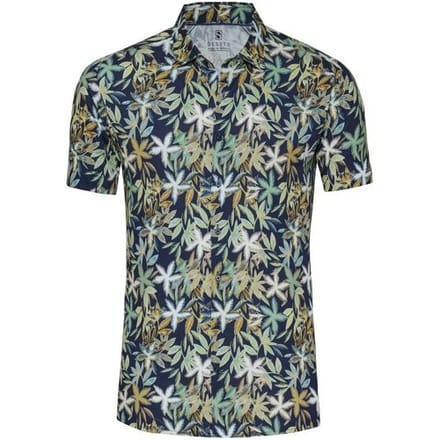 Desoto Overhemd Palm Trees Fantasy Navy-Groen / male