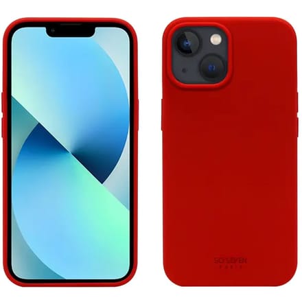 SoSeven, GERECYCLED SMOOTHIE Geschikt voor Apple iPhone 13 hoesje, Rood
