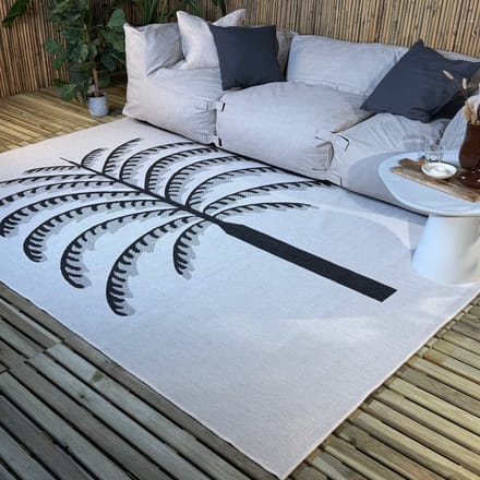 Buitenkleed Breeze zwart/wit - Interieur05 - 200 x 290 cm - (L)