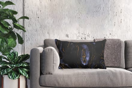Sierkussens - Kussentjes Woonkamer - 60x40 cm - Geode - Agaat - Black & gold