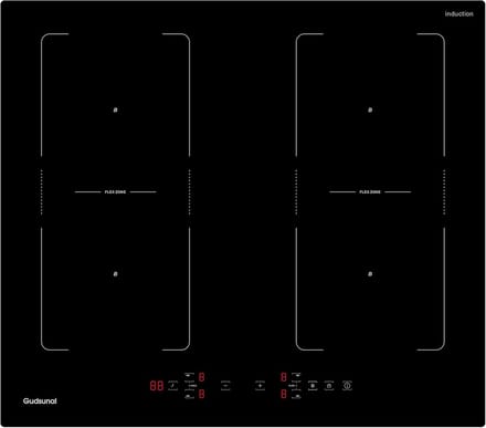 Inbouw Inductiekookplaat 60 cm - 4 Zones, Flexzone, 7200W, Timer & Boostfunctie