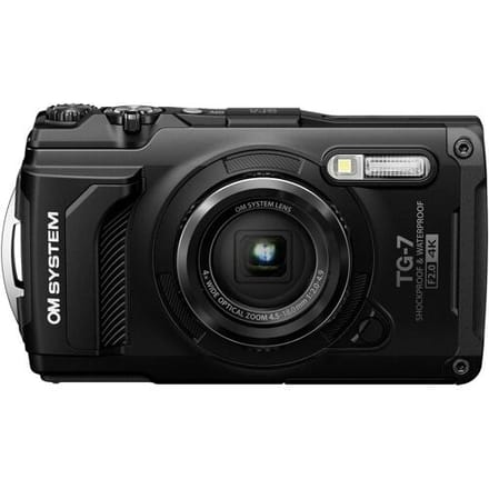 OM System TG-7 black Digitale camera 12 Mpix Zoom optisch: 4 x Zwart Schokbestendig, Waterdicht, 4K video