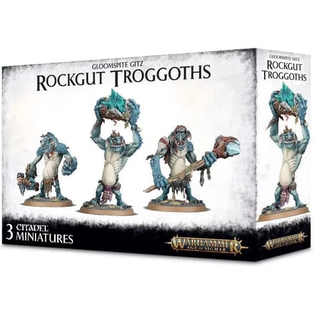 Set van 3 figuurtjes, elk 91 stuks Games Workshop Warhammer AoS - Gloomspite Gitz Rockgut Troggoths