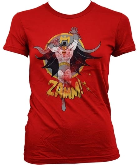 Batman Zamm! Girly T-shirt voor dames, rood