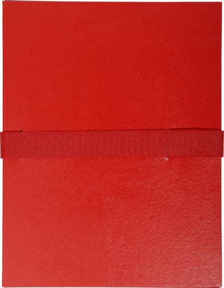 Exacompta 10x Map uitrekbare rug en klep in Balacron - 24x32 cm - Rood - 629E