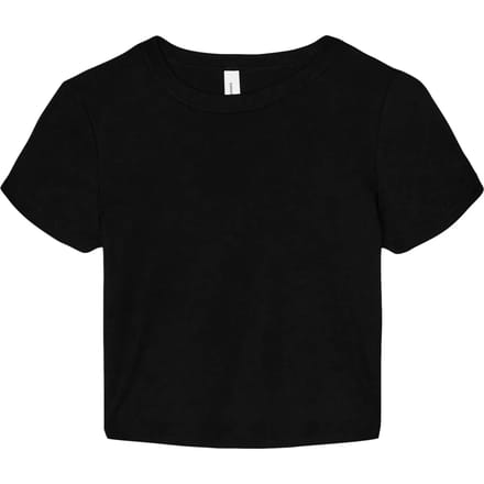 Bella+Canvas Women´s Micro Rib Baby Tee BL1010 - Solid Black Blend - S