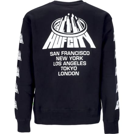 Huf City Crewneck Heren Sweatshirt Zwart