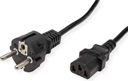 Value 19.99.1023 Apparaat (koud), Monitor, Stroom, Computer Aansluitkabel Zwart 0.6 m