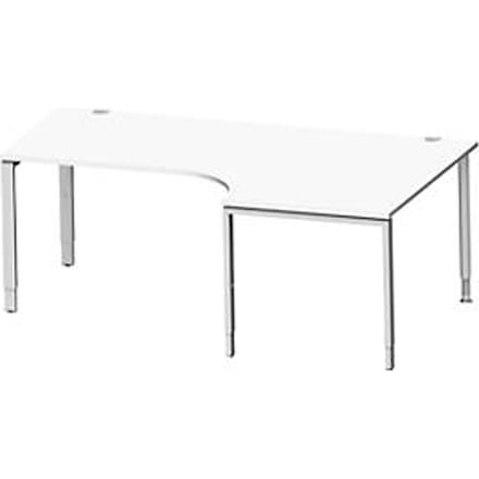 Schäfer Shop Genius hoekbureau MODENA FLEX 90°, aanbouw rechts, B 2000 mm, wit