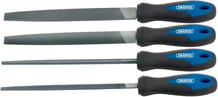 Metalen werkvijlset met zachte grip - 4 stuks - 200 mm