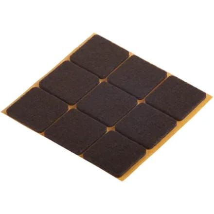 Fix-o-moll Meubelglijder - Zelfklevend - Vilt - 25x25mm - Vierkant - 9 Stuks