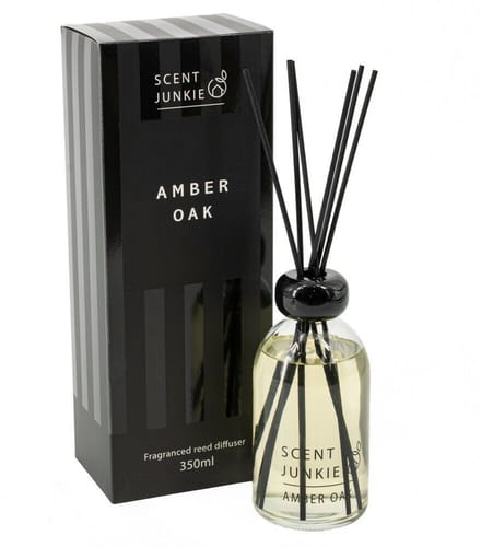 Geurdiffuser met stokjes 350ml amber oak