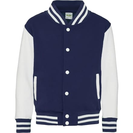 Just Hoods - Kids´ Varsity Jacket - Oxford Navy - 7/8 (M)