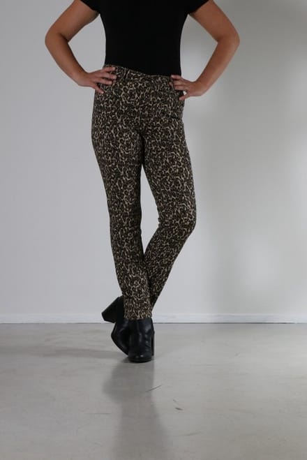 New Star - Broek Alice bruin print dames L31 - maat 28