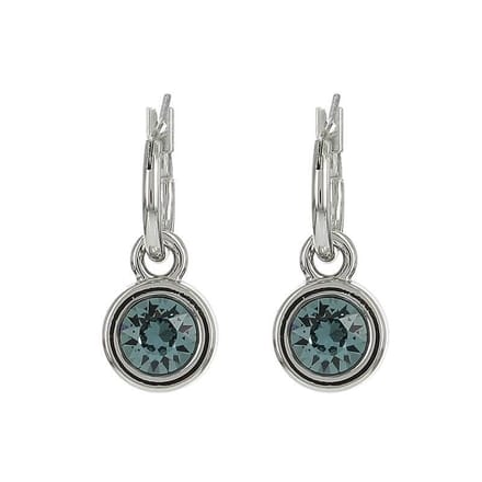 Biba Hang Oorbellen met Swarovski Steentje Ind. Sapphire