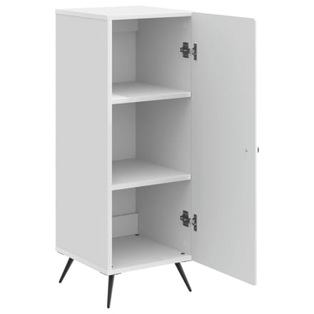 vidaXL - Dressoir - Hoogglans - Wit - 33 - x - 34,5 - x - 90 - cm - Bewerkt - hout