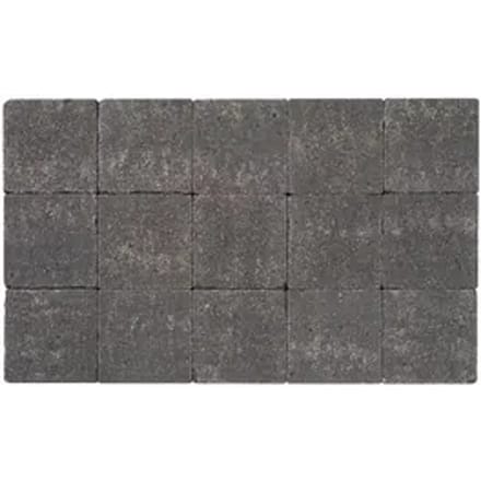 Cobo Garden Klinker - Beton Getrommeld - Zwart - 15x15x6cm - 0,02m²