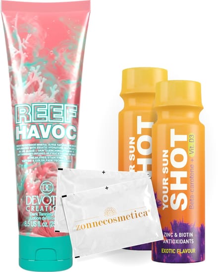 Devoted Creations - Reef Havoc + 2 Your Sun Shots + 2 Verfrissingsdoekjes