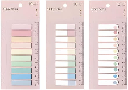 Sticky Notes Transparant - 600 Stuks - Index Tabs - Zelfklevend - 3 Vellen
