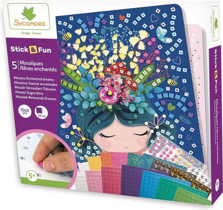 Sycomore mozaïek knutselset Stick'N Fun Rêves enchantés voor kinderen.