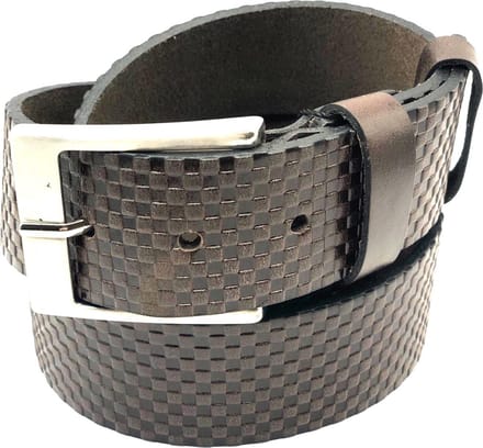 4 CM JEANS RIEM 40504-2 BRUIN PRINT MAAT 95