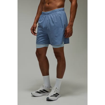 Geperforeerde 2-in-1 Hardloopshort Common Pace | Steel | Size Medium