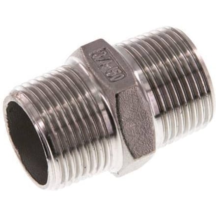 R 3/4'' RVS Borstnippel 16 Bar